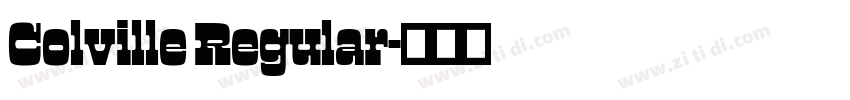 Colville Regular字体转换